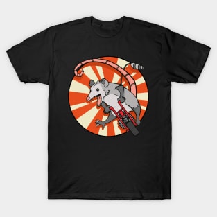 Funny Vintage Minibike Possum Riding Gas Mini Bike T-Shirt